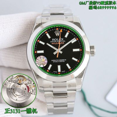 GM Factory Rolex Milgauss 116400 904L Steel 40mm 3131 Movement Black Watch